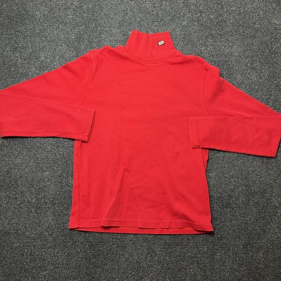 Polo Jeans Co. Ralph Lauren Tops - Y2K Polo Jeans Ralph Lauren Shirt Womens Medium Red Mock Neck Long Sleeve Tee
